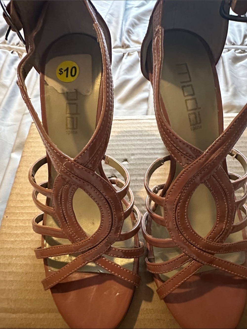 Moda Tan Strappy Women's Heels